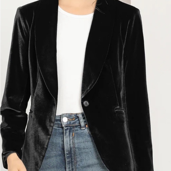 Lined velvet Gap blazer. - Picture 4 of 5